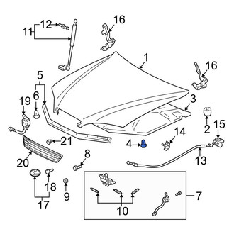 Lexus OE - Hood Insulation Pad Clip