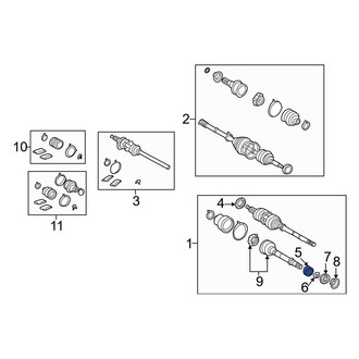Lexus OE - Front CV Axle Shaft Carrier Bearing