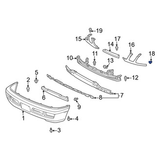 Lexus OE - Outer Bumper Cover Spacer Panel Clip