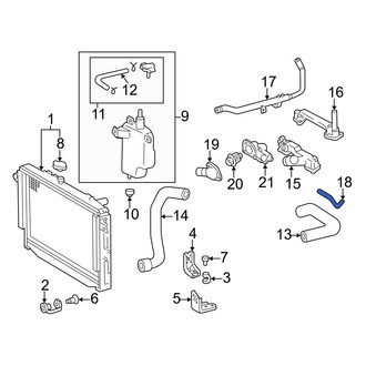 Lexus OE - Engine Coolant Bypass Hose