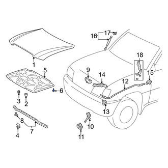 Lexus OE - Hood Insulation Pad Clip