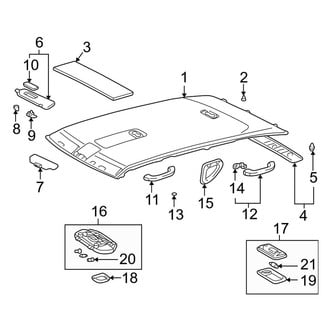 Lexus OE - Roof - Interior Trim (W/O Sunroof)