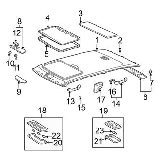 Lexus OE - Roof - Interior Trim (With Sunroof)