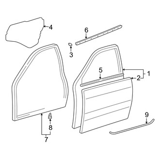 Lexus OE - Front Door - Door & Components