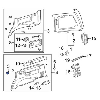 Lexus OE - Lower Quarter Panel Trim Panel Clip