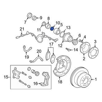 Lexus OE - Rear Wheel Bearing Washer