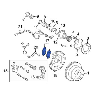 Lexus OE - Rear Disc Brake Pad Set