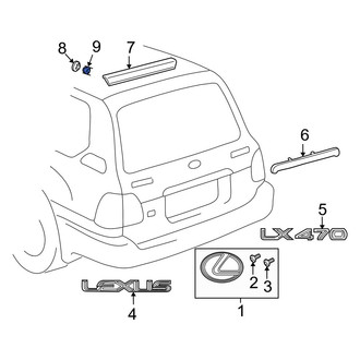Lexus OE - Liftgate Finish Panel Nut