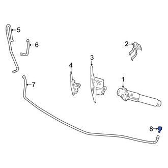 Lexus OE - Front Headlight Washer Hose Connector