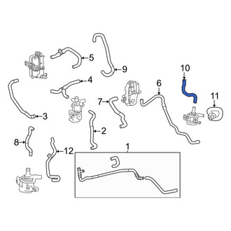 Lexus OE - Front Drive Motor Inverter Coolant Line