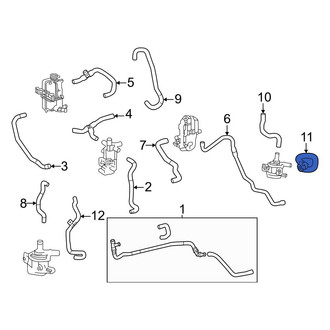 Lexus OE - Front Drive Motor Inverter Coolant Line
