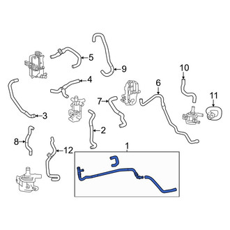 Lexus OE - Front Drive Motor Inverter Coolant Line