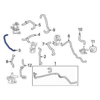 Lexus OE - Front Drive Motor Inverter Coolant Line