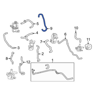Lexus OE - Front Drive Motor Inverter Radiator Hose