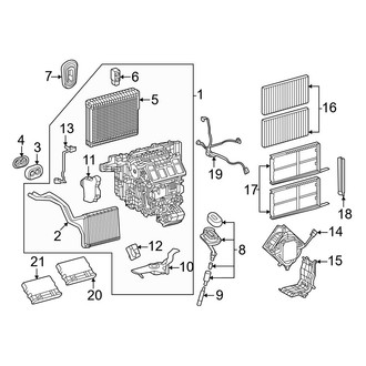 Lexus OE - Air Conditioner & Heater - Evaporator & Heater Components
