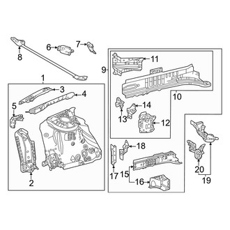 Lexus OE - Fender - Structural Components & Rails