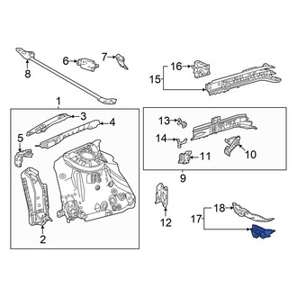 Lexus OE - Front Left Frame Side Member Reinforcement