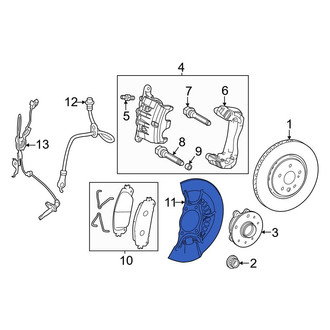 Lexus OE - Front Left Brake Dust Shield
