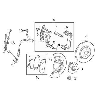 Lexus OE - Front Suspension - Brake Components