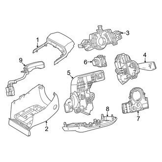 Lexus OE - Steering Column - Shroud, Switches & Levers (Power Tilt, With Steer by Wire)