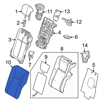 Lexus OE - Front Left Seat Back Cushion Cover