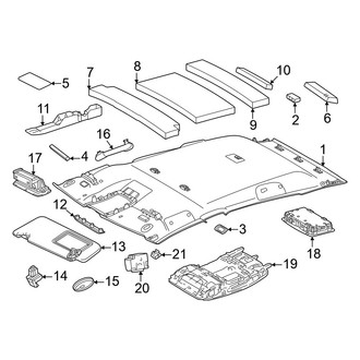 Lexus OE - Roof - Interior Trim (W/O Glass Roof Panel)