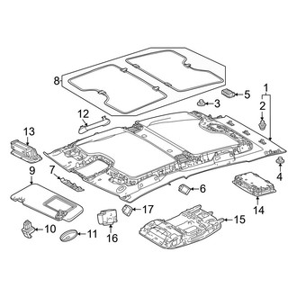 Lexus OE - Roof - Interior Trim (With Glass Roof Panel)