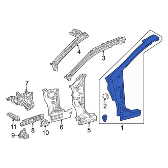 Lexus OE - Left Outer Body A-Pillar