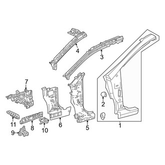 Lexus OE - Pillars, Rocker & Floor - Hinge Pillar