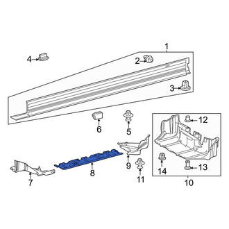 Lexus OE - Rear Right Outer Floor Pan Splash Shield