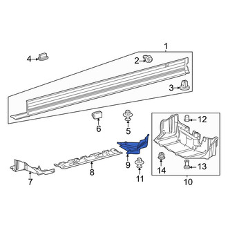 Lexus OE - Center Left Floor Pan Splash Shield