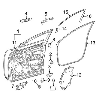 Lexus OE - Front Door - Door & Components