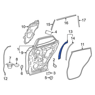 Lexus OE - Rear Left Door Trim Molding