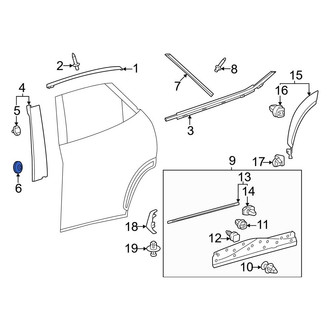 Lexus OE - Door Applique Clip