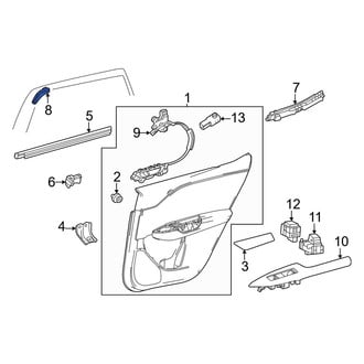 Lexus OE - Rear Left Door Opening Trim