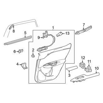 Lexus OE - Rear Door - Interior Trim
