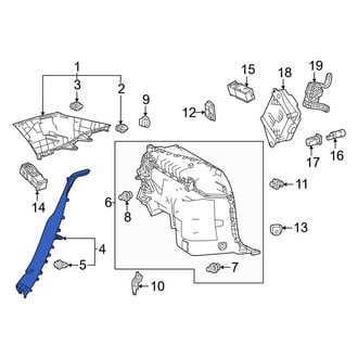 Lexus OE - Left Body C-Pillar Trim Panel