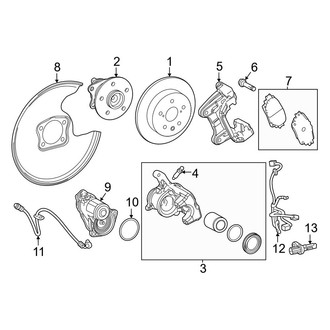 Lexus OE - Rear Suspension - Brake Components (Luxury / Premium)
