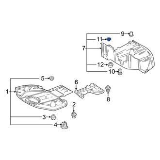Lexus OE - Front Floor Pan Splash Shield Spacer
