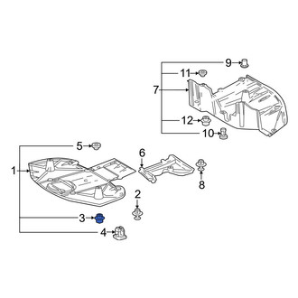 Lexus OE - Front Floor Pan Splash Shield Spacer