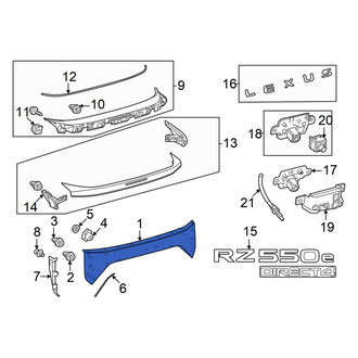 Lexus OE - Rear Lower Liftgate Finish Panel