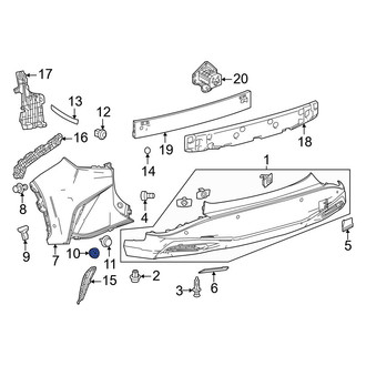 Lexus OE - Bumper Corner Cover Clip