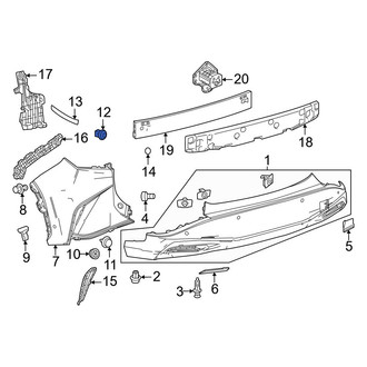 Lexus OE - Bumper Corner Cover Clip