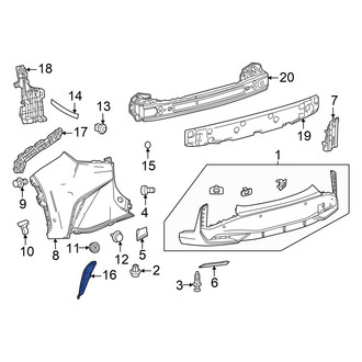 Lexus OE - Rear Left Bumper Trim