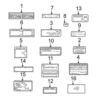 Lexus OE - Information Labels - Labels (AWD)