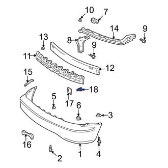 Lexus OE - License Plate Bracket Clip