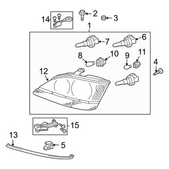 Lexus OE - Front Lamps - Headlamp Components (W/O HID)