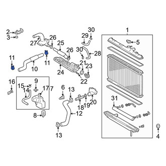 Lexus OE - Lower Radiator Hose Clamp