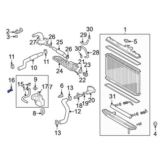 Lexus OE - Engine Coolant Reservoir Hose Clip
