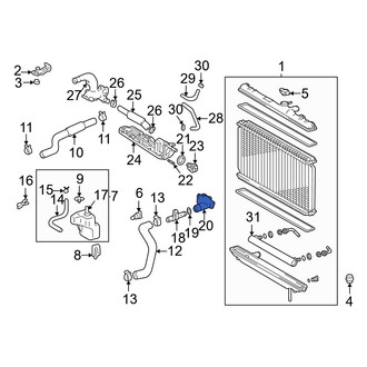 Lexus OE - Lower Engine Coolant Thermostat Housing
